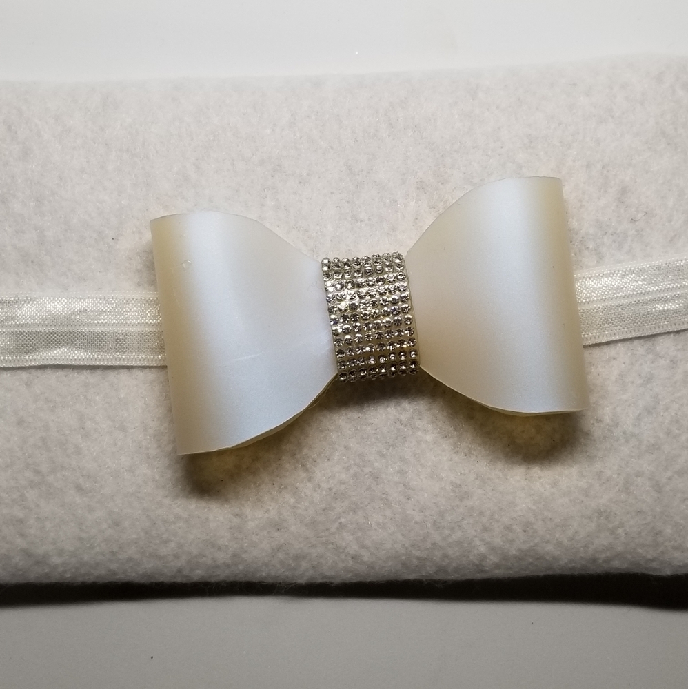 Baby bow headband iridiscent